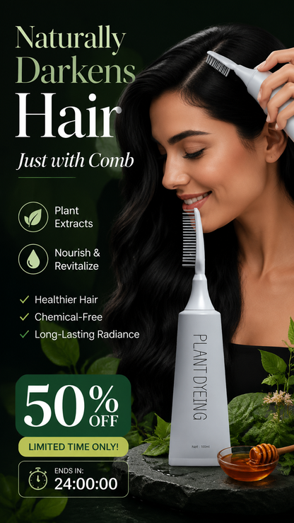 📢📢 50% OFF ⏰Plant-Based Comb Hair Dye