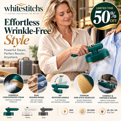 ⏳Time-Limited Special⏰Portable Mini Steam Iron – Quick, Easy & Wrinkle-Free ✨