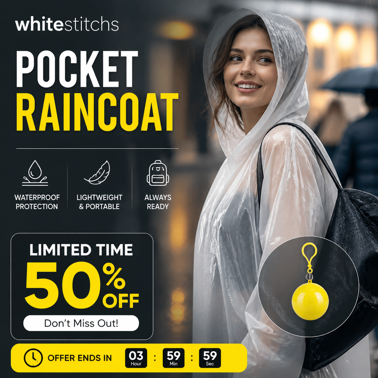 🔥Limited Time Promotion 50% OFF🔥Mini Ball Shape Disposable Raincoat(Buy 1 Get 1 Free)