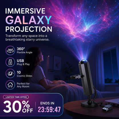 ✨Plug-and-Play HD Galaxy & Ocean Projector Night Light🥳50,000+ Happy Users