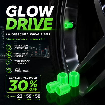 💥Glow-in-the-Dark Tire Valve Stems - Unique Auto Accessory