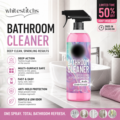 ⏳🔥LIMITED-TIME 50% OFF! ⏰Bathroom Cleaner – Dissolves Limescale & Mold, Inhibits Regrowth. Sparkling Bathroom – Grab Yours! ✅