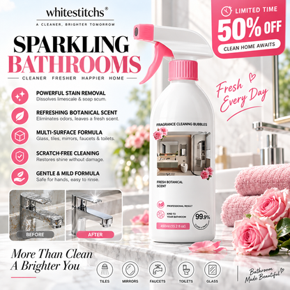 ⏳Time-Limited Special⏰Multi-Purpose Bathroom Cleaner Spray: Removes Limescale & Soap Scum, Botanical Scent, Safe for Glass & Tiles