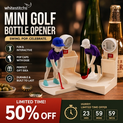 ⛳ 50% OFF NOW! 🍺 Mini Golf Novelty Bottle Opener – Fun design, sturdy metal & lightweight – Perfect for parties, gifts & golf lovers ✨