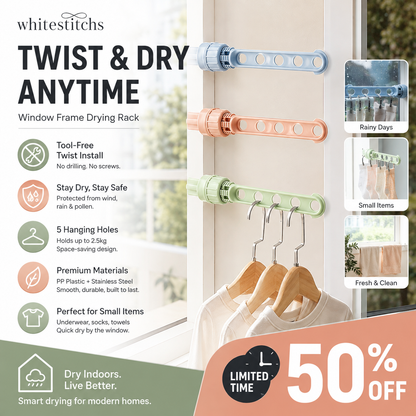 🔥50% OFF!!🔥Portable Window Clothesline